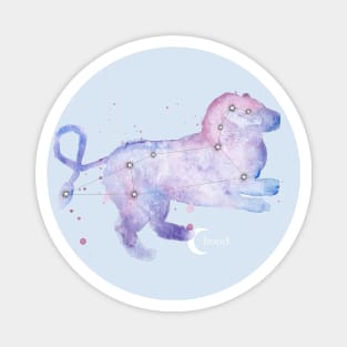 Leo Galaxy Watercolor Magnet